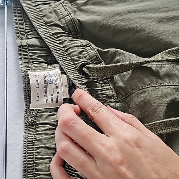 Sanctuary Standard Surplus Jogger Cotton Pants Army Green Size Small - Picture 4 of 6